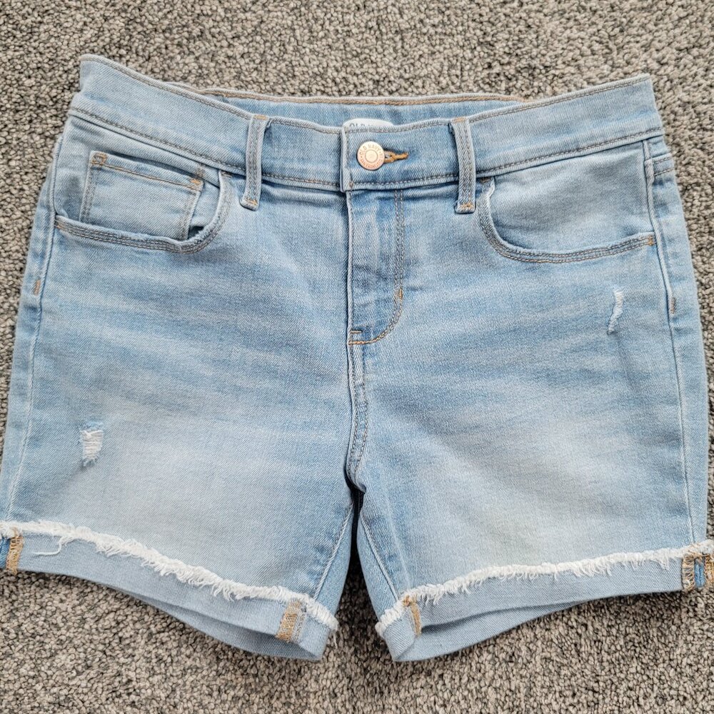 Old Navy Light Wash Jean Shorts 14- Adjustable waist